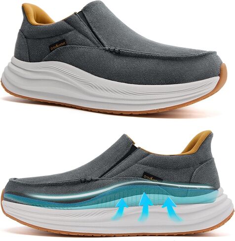 Men's Orthopedic Comfortable Slip On Shoes: Casual Plantar Fasciitis Arch Support Orthotic Loafers, Comfortable Flat Feet Leisure House Walking Shoes for Foot & Heel Pain Relief in Kuwait
