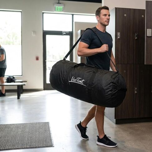 حقيبة سفر مقاس XL، حقيبة كبيرة جدًا من القماش الخشن سعة 195 لتر بطول 46.1 بوصة وقابلة للطي وشديدة التحمل للكابينة الصوتية ومعدات التخييم والمعدات الرياضية وصالة الألعاب الرياضية والرحلات البرية والتخزين in Kuwait