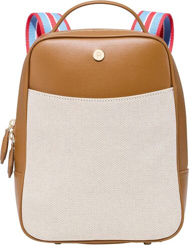 Paravel Cabana Backpack | Made with Recycled Canvas Material & Vegan Leather | Fashionable Daily Use Backpack | Domino Black in Saudi Arabia
