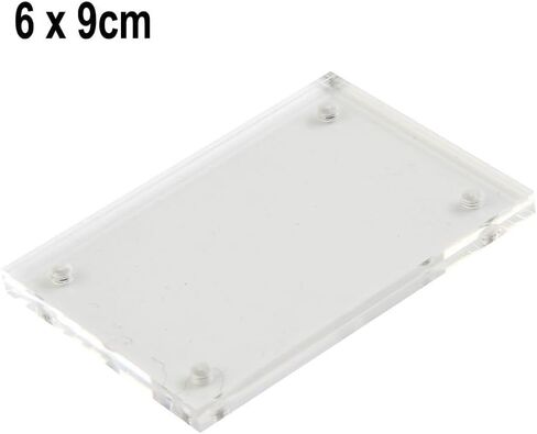 Acrylic Picture Frame with Magnet, Clear Picture Frames Freestanding Double Sided,Poster Display Stand,Office Home Decoration (6x9cm) in Kuwait