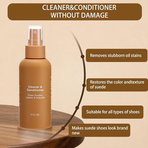 Suede Shoe Cleaner Kit with Waterproof Protector Spray for Suede Nubuck Boots Sheepskin, Cleaning Care Set Includes Cleaner Conditioner Deodorizer Brush Eraser in Saudi Arabia