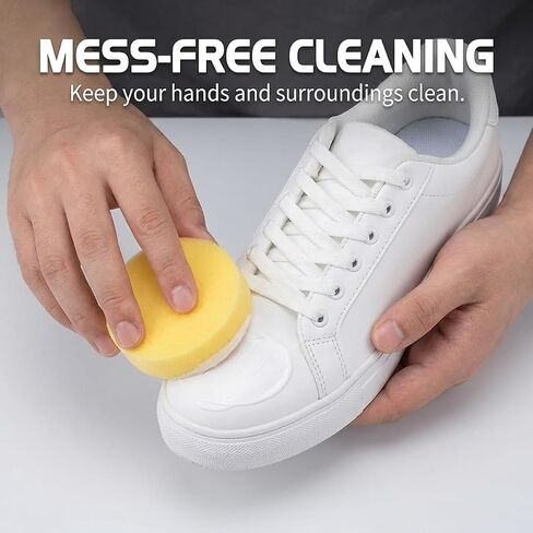 White Shoes Clean Cream, No-Wash Shoe Cleaner with Sponge, Multipurpose White Shoe Cleaner for Sneakers, Leather, Canvas & Sports Shoes (1PC) in Saudi Arabia