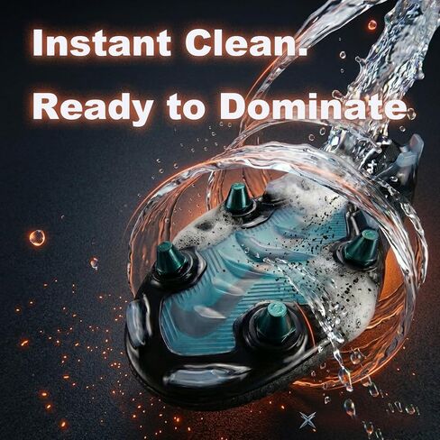 Upgraded Cleat Cleaner with Auto-Reset Buckle & Microfiber Towel – Soccer Cleat Cleaning Kit for Muddy Shoes, Golf & Hiking Boots – Portable Soccer Shoe Cleaner for Grass, Dirt & Stains in Saudi Arabia