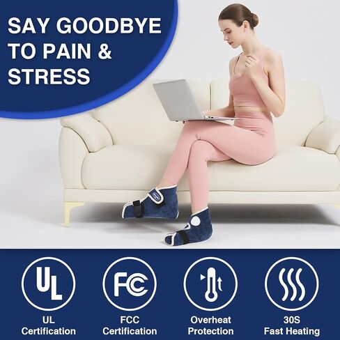 AOKESTE Heating Pad for Feet and Ankle,Heating Pad for Feet Neuropathy,Foot Heating Pad for Achilles Tendonitis Relief,Auto Shut Off,Heated Foot Warmers for Plantar Fasciitis Relief(2PCS) in Saudi Arabia