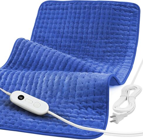 Heating Pad for Back Pain Relief, 17" X 33" XXX-Large Heating Pads for Cramps, Electric Heating Pad XL with 6 Fast Heating Settings, Moist Dry Heat Options, Auto-Off, Machine Washable in Saudi Arabia