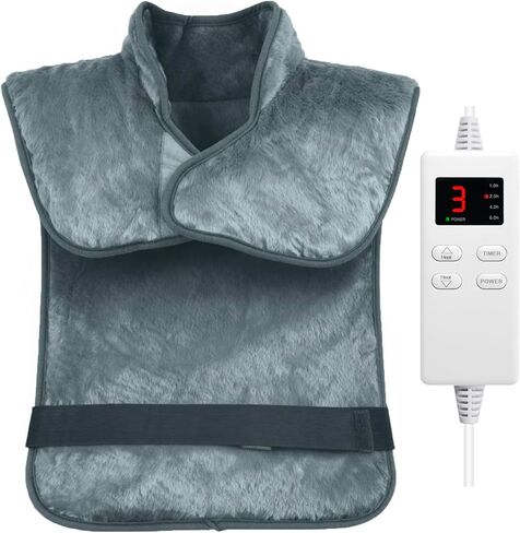 Large Heating Pad for Back Neck Shoulders, Electric Heating Pad for Back Pain Relief, 6 Heat Settings & 4 Timers 24"x33" Weighted Design, Birthday Christmas Gift for Women Men Mom Dad in Saudi Arabia