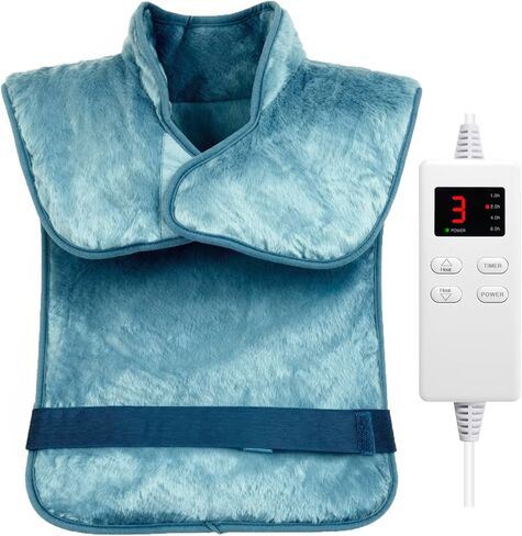 Large Heating Pad for Back Neck Shoulders, Electric Heating Pad for Back Pain Relief, 6 Heat Settings & 4 Timers 24"x33" Weighted Design, Birthday Christmas Gift for Women Men Mom Dad in Saudi Arabia