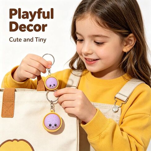 Dumpling Keychain, 6PCS Mini Dumplings Keychain, Dumpling Squishies Stress Relief Fidget Key Chain for Backpacks Keys Bags in Kuwait