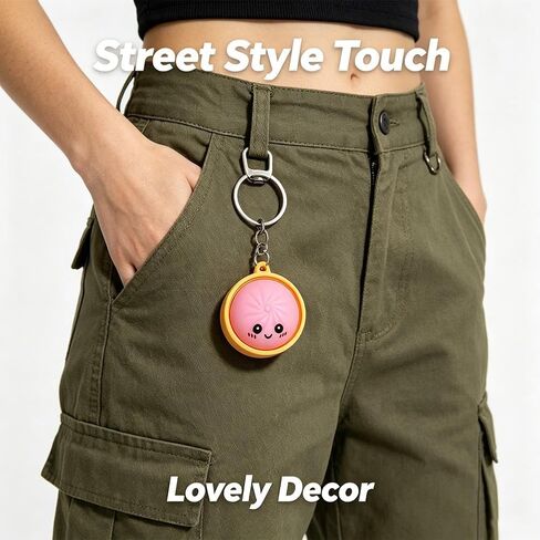Dumpling Keychain, 6PCS Mini Dumplings Keychain, Dumpling Squishies Stress Relief Fidget Key Chain for Backpacks Keys Bags in Kuwait