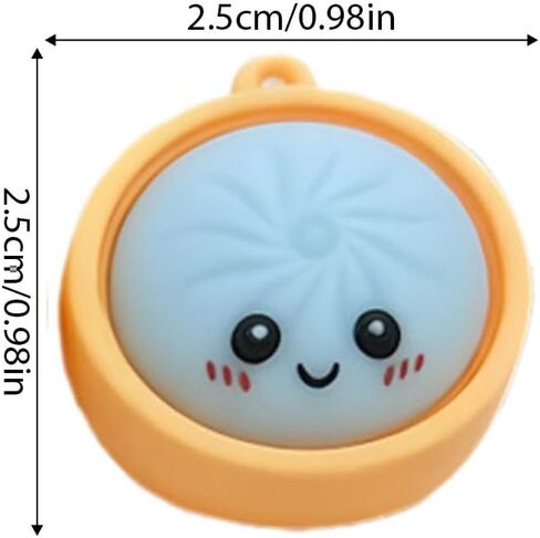 Dumpling Keychain, 6PCS Mini Dumplings Keychain, Dumpling Squishies Stress Relief Fidget Key Chain for Backpacks Keys Bags in Kuwait