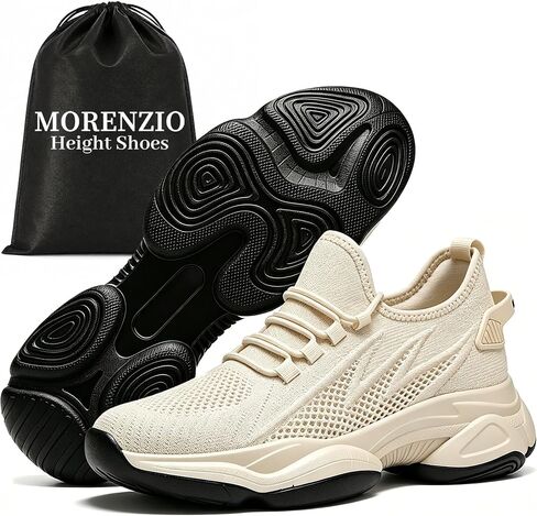 Height Increasing Shoes Hidden Lift Sneakers Men Women 2.4"-3.9" Height Boost Cushioned Casual Walking Shoes Lightweight in Kuwait