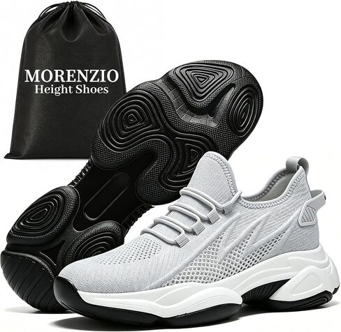 Height Increasing Shoes Hidden Lift Sneakers Men Women 2.4"-3.9" Height Boost Cushioned Casual Walking Shoes Lightweight in Kuwait