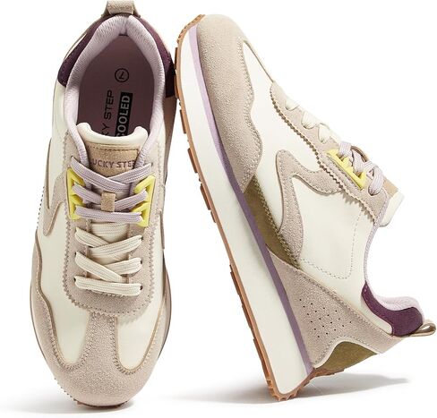 Womens Retro Fashion Sneakers Casual Platform Shoes Lightweight Walking Sneakers with Extra Shoelaces Trendy Classic Running Inspired Sneakers in Kuwait