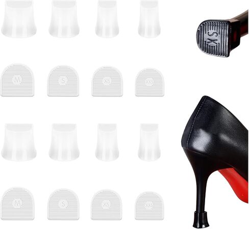 Heel Cover Caps, 4Sizes Heel Protectors, Non-Slip Noise Reducing Heel Replacement Tips,Heel Covers for Stiletto Tips in Saudi Arabia