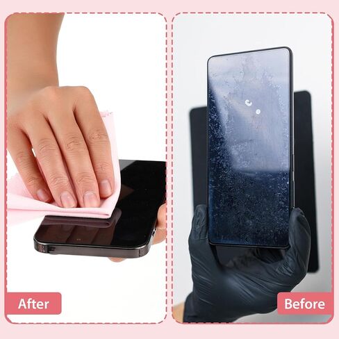 Molain 10 Pieces Microfiber Glasses Cleaning Cloths, Reusable Soft Lens Cleaning Cloth Pink Eyeglasses Cleaner Accessories for Camera Phone Screens 6 x 7 inch in Kuwait
