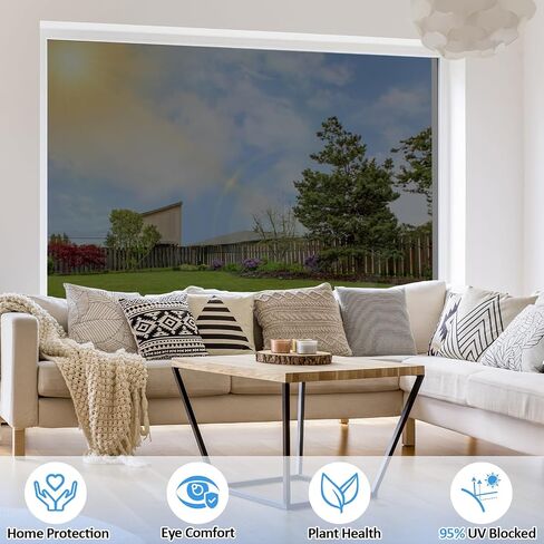 One-Way Window Privacy Film with 4 Tools,Static Cling, Easy to Install & Remove, Window Tint for Home, Heat Control, UV and Light Blocking, Privacy Protection-Black-Silver 17.5"x78.7" in Saudi Arabia