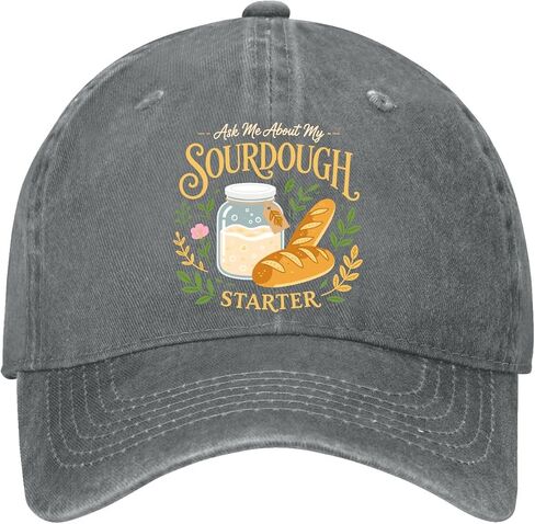 Ask Me About My Sourdough Starter. Hats for Mens Low Profile Washed Distressed in Kuwait