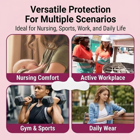 6 Pcs Bra Liners for Sweat Under Breasts, Cotton Washable Reusable Under Breast Pads for Women, Moisture Wicking Boob Sweat Absorber (17.32x5.9x0.03 in) White in Saudi Arabia