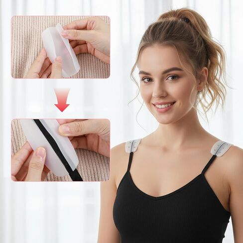 12 Pcs Bra Strap Pads, 3 Colors Silicone Bra Strap Anti Slip Cushion, Soft Shoulder Straps Pad for Bras Straps Holders for Slipping, 2 Type Silicone Shoulder Protector Pads for Slipping Ease Shoulders in Saudi Arabia