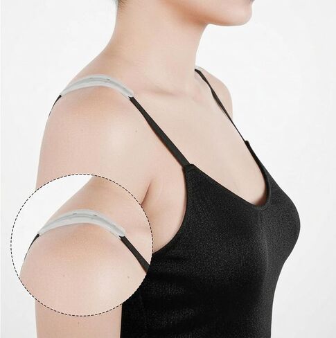 12 Pcs Bra Strap Pads, 3 Colors Silicone Bra Strap Anti Slip Cushion, Soft Shoulder Straps Pad for Bras Straps Holders for Slipping, 2 Type Silicone Shoulder Protector Pads for Slipping Ease Shoulders in Saudi Arabia