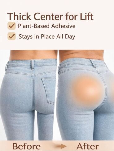 Silicone Butt Pads Non-Slip, Reusable Sticky Butt Lift Pads for Hip Enhancer, Invisible Bum Lifter for Flat or Small Buttocks in Saudi Arabia