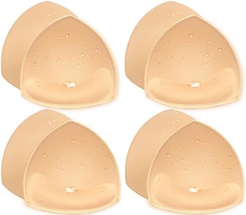 Adamotto Waterproof Bra Pads Inserts 4 Pairs - Push Up & Breast Enhancers, Removable for Swimsuits & Sports Bras in Saudi Arabia