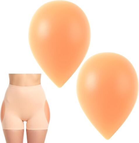 2 Pcs Hip Pads for Bigger Butt, Reusable Silicone Butt Pads for Women, Creates a Rounder Butt Hourglass Figure, Seamless Invisible (Skin Color) in Saudi Arabia