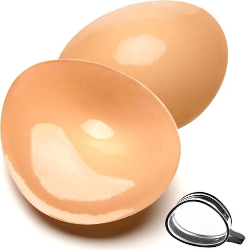 Double-Sided Sticky Bra Insert Pads, Lightweight Invisible Adhesive Bra Padding Push up Breast Enhancement Reusable in Kuwait