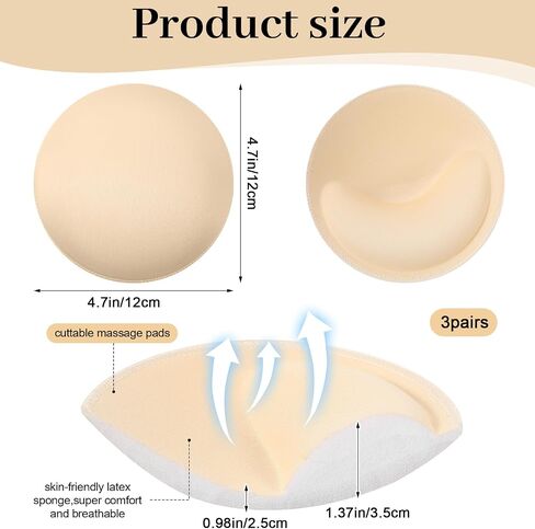 3 Pairs Round Bra Inserts Pads, Removable Sport Bra Cups Inserts 3 Colors Push Up BrasPadding Washable Sports Bras Insert for Sport Bras Bikinis Top Swimsuit in Kuwait