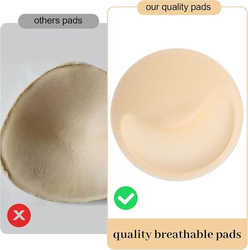 3 Pairs Round Bra Inserts Pads, Removable Sport Bra Cups Inserts 3 Colors Push Up BrasPadding Washable Sports Bras Insert for Sport Bras Bikinis Top Swimsuit in Kuwait