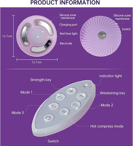 Electric Breast Chest Massager, Vibration Bust Lift Enhancer Machine, 15 Gears Constant Temperature Hot Compress &15 Minutes Timer for Breast Growth and Prevent The Chest Sagging in Saudi Arabia