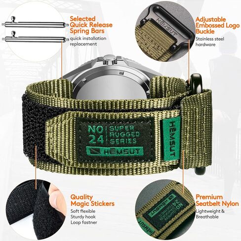 22mm Nylon Hook and Loop Watch Strap Compatible with CMF by Nothing Watch Pro 3/Pro 2/Pro, Huawei Watch, Amaztim M2/T2, Kospet Tank M3 Ultra/M3/M2 Adjustable, Breathable Mesh Band in Saudi Arabia