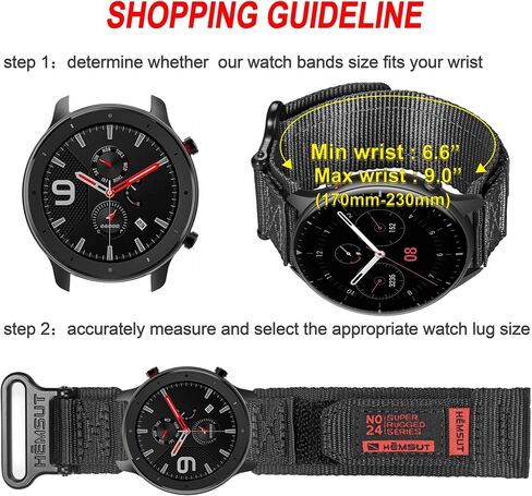 22mm Nylon Hook and Loop Watch Strap Compatible with CMF by Nothing Watch Pro 3/Pro 2/Pro, Huawei Watch, Amaztim M2/T2, Kospet Tank M3 Ultra/M3/M2 Adjustable, Breathable Mesh Band in Saudi Arabia