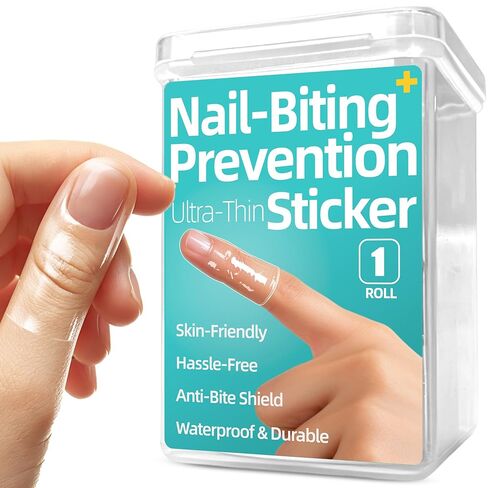 Anti Nail Biting Stickers, Clear Waterproof PU Nail Protector, 0.1mm Thin Breathable Disposable Nail Guard, Physical Barrier Prevent Nail Chewing Thumb Sucking for Adults Kids 5m x 5cm in Saudi Arabia