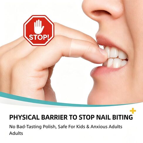 Anti Nail Biting Stickers, Clear Waterproof PU Nail Protector, 0.1mm Thin Breathable Disposable Nail Guard, Physical Barrier Prevent Nail Chewing Thumb Sucking for Adults Kids 5m x 5cm in Saudi Arabia