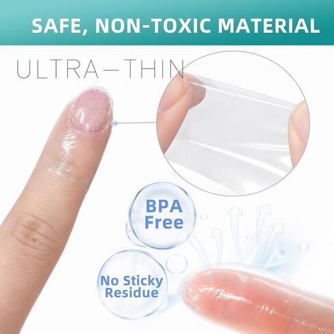Anti Nail Biting Stickers, Clear Waterproof PU Nail Protector, 0.1mm Thin Breathable Disposable Nail Guard, Physical Barrier Prevent Nail Chewing Thumb Sucking for Adults Kids 5m x 5cm in Saudi Arabia
