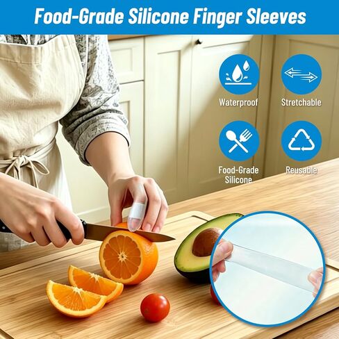 8PCS Waterproof Finger Protectors,Reusable Silicone Finger Protectors with Care Bandage for Wounds,Showering, Swimming in Saudi Arabia