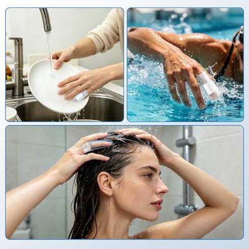 8PCS Waterproof Finger Protectors,Reusable Silicone Finger Protectors with Care Bandage for Wounds,Showering, Swimming in Saudi Arabia