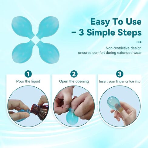 Silicone Finger Covers for Cuts and Cracked Skin, Reusable Finger Protectors for Injuries, Water Resistant Fingertip Bandages for Shower & Swimming, Toe Caps for Damaged Nail Care, 4 Pcs in Kuwait