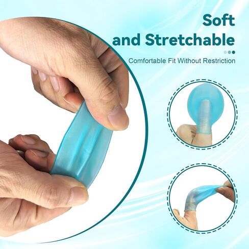 Silicone Finger Covers for Cuts and Cracked Skin, Reusable Finger Protectors for Injuries, Water Resistant Fingertip Bandages for Shower & Swimming, Toe Caps for Damaged Nail Care, 4 Pcs in Kuwait