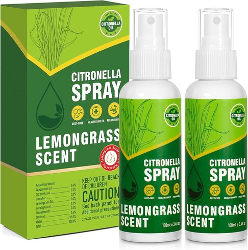 STRN Citronella Spray, DEET-Free, 6.76 oz (200ML), Air Freshener Spray for Summer Outdoor, Lemongrass Plant-Based Essential Oil Spray, for Patio, Camping, Hiking, Traveling, Fishing in Saudi Arabia