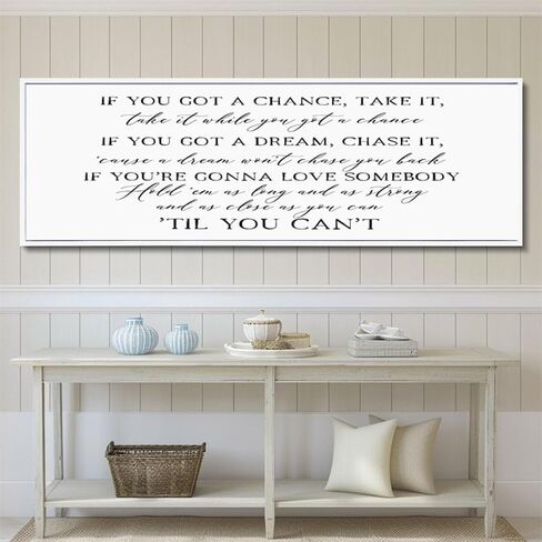 BLESSHOMESWEET If You Got A Chance Take It Canvas Art Prints Painting Rustic Inspirational Picture Artwork Home Bedroom Farmhouse Decoration No Frame in Kuwait