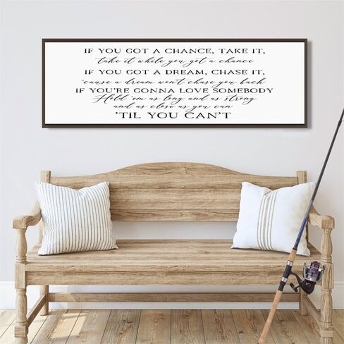 BLESSHOMESWEET If You Got A Chance Take It Canvas Art Prints Painting Rustic Inspirational Picture Artwork Home Bedroom Farmhouse Decoration No Frame in Kuwait