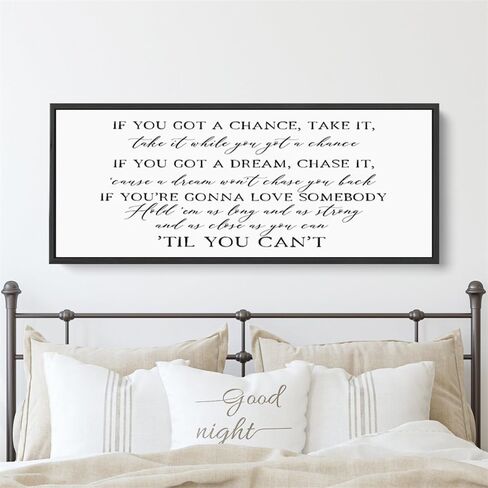 BLESSHOMESWEET If You Got A Chance Take It Canvas Art Prints Painting Rustic Inspirational Picture Artwork Home Bedroom Farmhouse Decoration No Frame in Kuwait