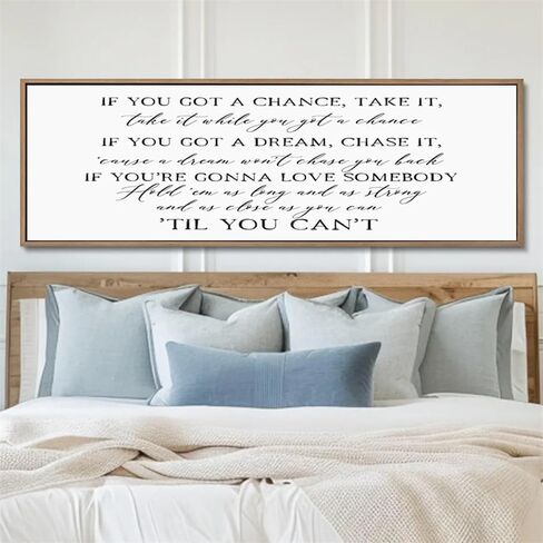 BLESSHOMESWEET If You Got A Chance Take It Canvas Art Prints Painting Rustic Inspirational Picture Artwork Home Bedroom Farmhouse Decoration No Frame in Kuwait