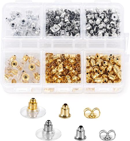 2000 Pcs (1000 Pairs) Small Silicone Earrings Backings Earring Backs for Studs Rubber Plastic Clear Soft Earring Backs Cluth Ring Stopper Replacement for Fishhook Earrings Studes in Saudi Arabia