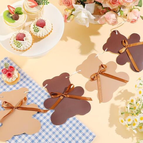7pcs Teddy Bear Baby Shower Decorations, including 1pcs Bear Happy Birthday Banner 1pc Brown Bear Bow Patter Gender Reveal Banner,5pcs Bear Theme Honeycomb Centerpieces Decor for Bearly Wait Woodland Bear First Birthday Party Supplies in Saudi Arabia