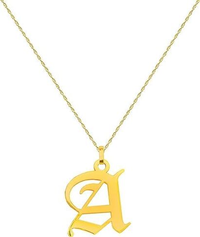 14K Authentic Gold Old English Pendant Necklace in Saudi Arabia
