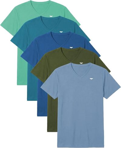AMERICAN HEAVEN Men's V Neck T-Shirts | Ultra Soft Stretch Athletic Top | Multi Packs & Colors in Saudi Arabia