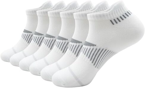 Womens Ankle Socks 6 Pairs Anti-blister Thick Cushioned Wicking Odor Resist Athletic Running Socks With Heel Tab in Saudi Arabia